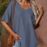 T-shirt manches courtes poche col V
