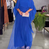 Robe longue à col rond et ligne A