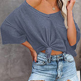 T-shirt manches courtes poche col V
