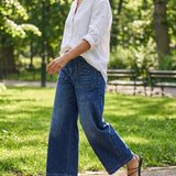 Pantalon Femme Décontracté Taille Haute Jambe Large
