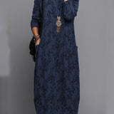 Robe imprimée avec poche et manches longues