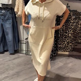 Robe À Capuche Décontractée Cordon