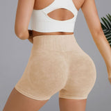 Short taille haute simple de couleur unie