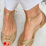 Sandales tressées avec bride