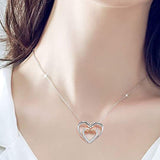 Collier d'amour bicolore à la mode