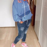 Sweats à capuche amples à imprimé ancre