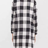 Chemise à manches longues avec imprimé à carreaux
