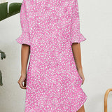 Robe verte à fleurs pour femmes
