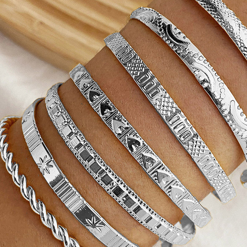 Bracelet étoile à six branches lot de 7 pièces