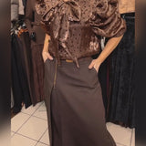 Jupe-Pantalon Élégant Design À Fermeture Éclair Décontracté
