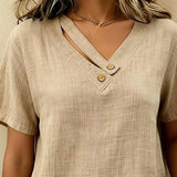T-Shirt Ampoulé Col V