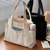 Sac en toile de grande capacité avec doubles poignées
