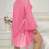 Sexy Dentelle Chemise de Nuit Jarretelles Ensemble