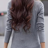 Haut Slim Fit Plissé Manches Longues