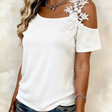 T-Shirt Dentelle Off-Shoulder
