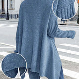 Pull Ample à Col Montant Asymétrique