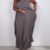 Costume Tendance Style Urbain Couleur Unie Deux Pièces