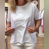 T-shirt décontracté ample à col rond