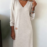 Robe Pull Col En V Élégante