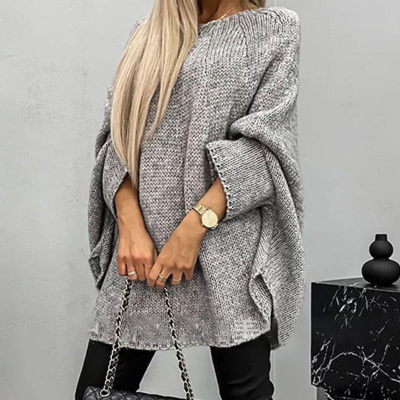 Pull cape en tricot élégant pour femme