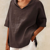 Zayda | Blouse légère en lin pour femmes Printemps et Été