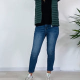 Manteau tendance de couleur unie avec fermeture éclair et bouton amovible