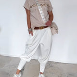 Pantalon Mode Couleur Unie Court
