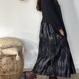 Robe Col Rond Imprimé Patchwork Irrégulier