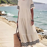 Robe Tendance Vacances Manches Courtes