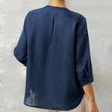 Chemise Manche Trois-Quarts Coton Boutonné