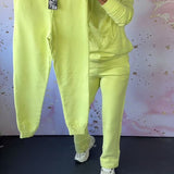 Ensemble deux pièces sweat à capuche et pantalon uni