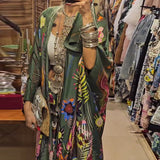 Ensemble deux pièces décontracté imprimé kimono