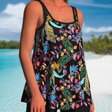 Tankini Haut Tank Boxer Imprimé Amincissant