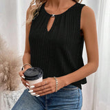 Tank Top avec Un Cou Carré et un Design Texturé