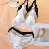 Ensemble De Sous-Vêtements Femme Dentelle Romantique