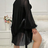 Sexy Dentelle Chemise de Nuit Jarretelles Ensemble