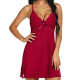 Robe de pyjama sexy dos nu de couleur unie