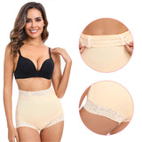 Culotte courte en dentelle avec effet gainant pour le ventre
