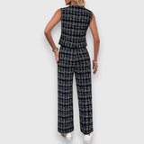 Jasmína – Ensemble haut à col V et pantalon assorti