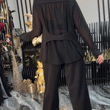 Manteau Élégant Uni Col