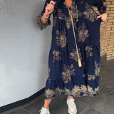 Robe Vintage ample à col en V