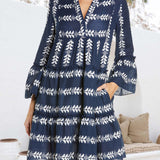 Robe courte élégante à imprimé tendance