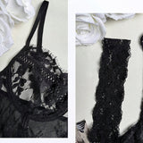 Lingerie Unie Transparente Une Pièce