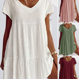 Robe ample décontractée à manches courtes