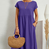 Robe ample à encolure ronde