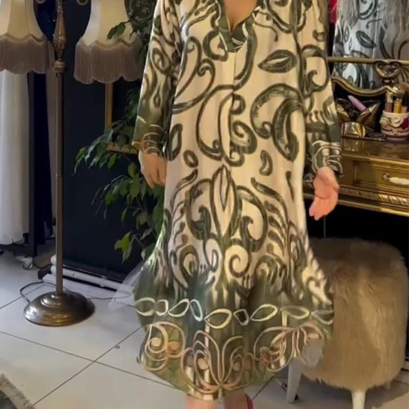 Robe imprimée ample et élégante