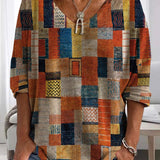 Lydiane | Haut patchwork à col en V pour femme