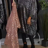 Robe ample à sequins de vacances