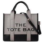 Sac fourre-tout tendance avec coutures bicolores