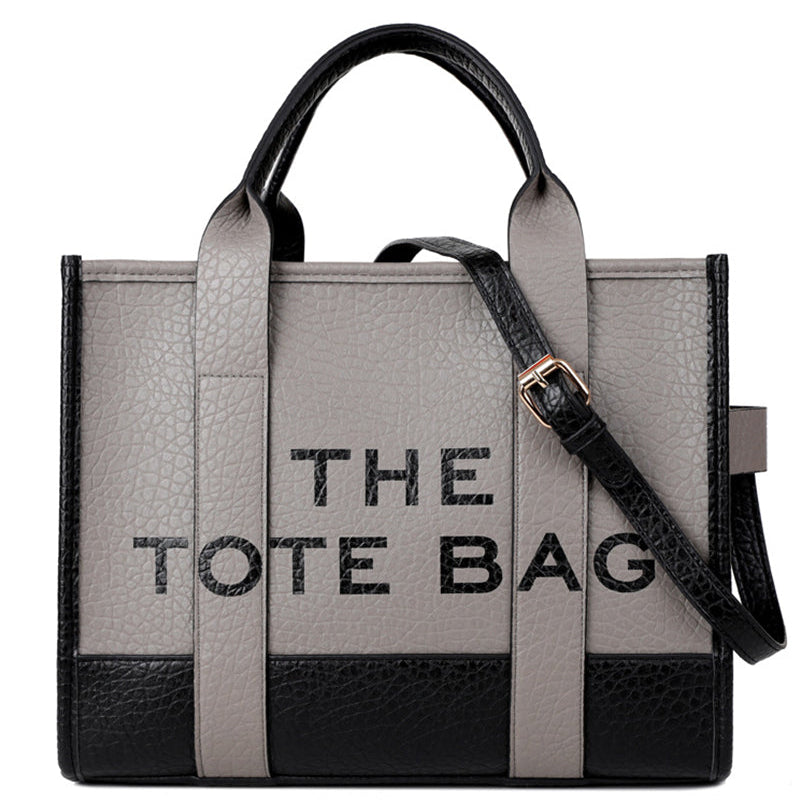 Sac fourre-tout tendance avec coutures bicolores